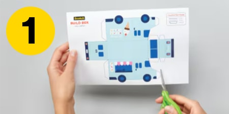 Passo 1 - tagliare il modello dell'automobile da un pezzo di carta
