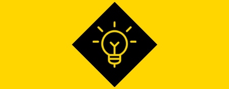 Icona Versatilità nei colori giallo e nero
