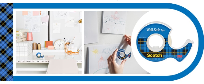 Scotch® Wall-Safe Tape e esempi di utilizzo - coprire le pareti con l'arte dei bambini e note di revisione
