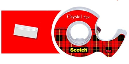 Nastro trasparente Scotch® Crystal ed esempio di utilizzo: sigillatura di lettere
