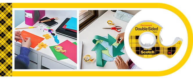 Scotch® Nastro Biadesivo e esempi di utilizzo - creazione di opere d'arte e progetti scolastici
