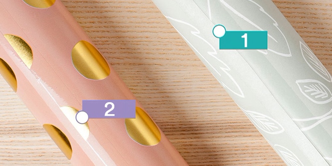 Confronto tra finiture del nastro - Nastro Scotch® Magic™ con finitura opaca e Nastro Scotch® Crystal Clear con finitura lucida
